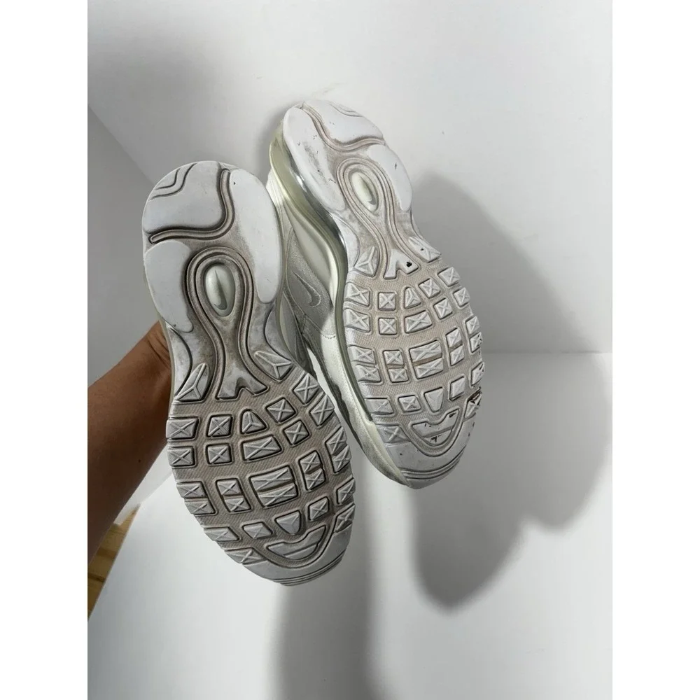 Nike Air Max 97 (GS) Big Kids' 4 Y Shoes White-Metallic Silver‎ 921522-104 Shoes